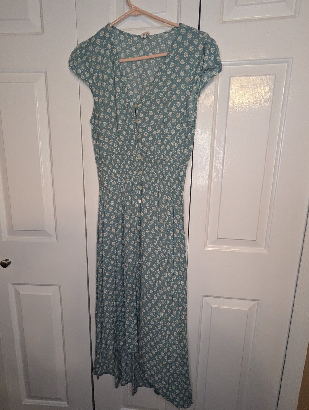 BeBop Teal Floral Midi Dress